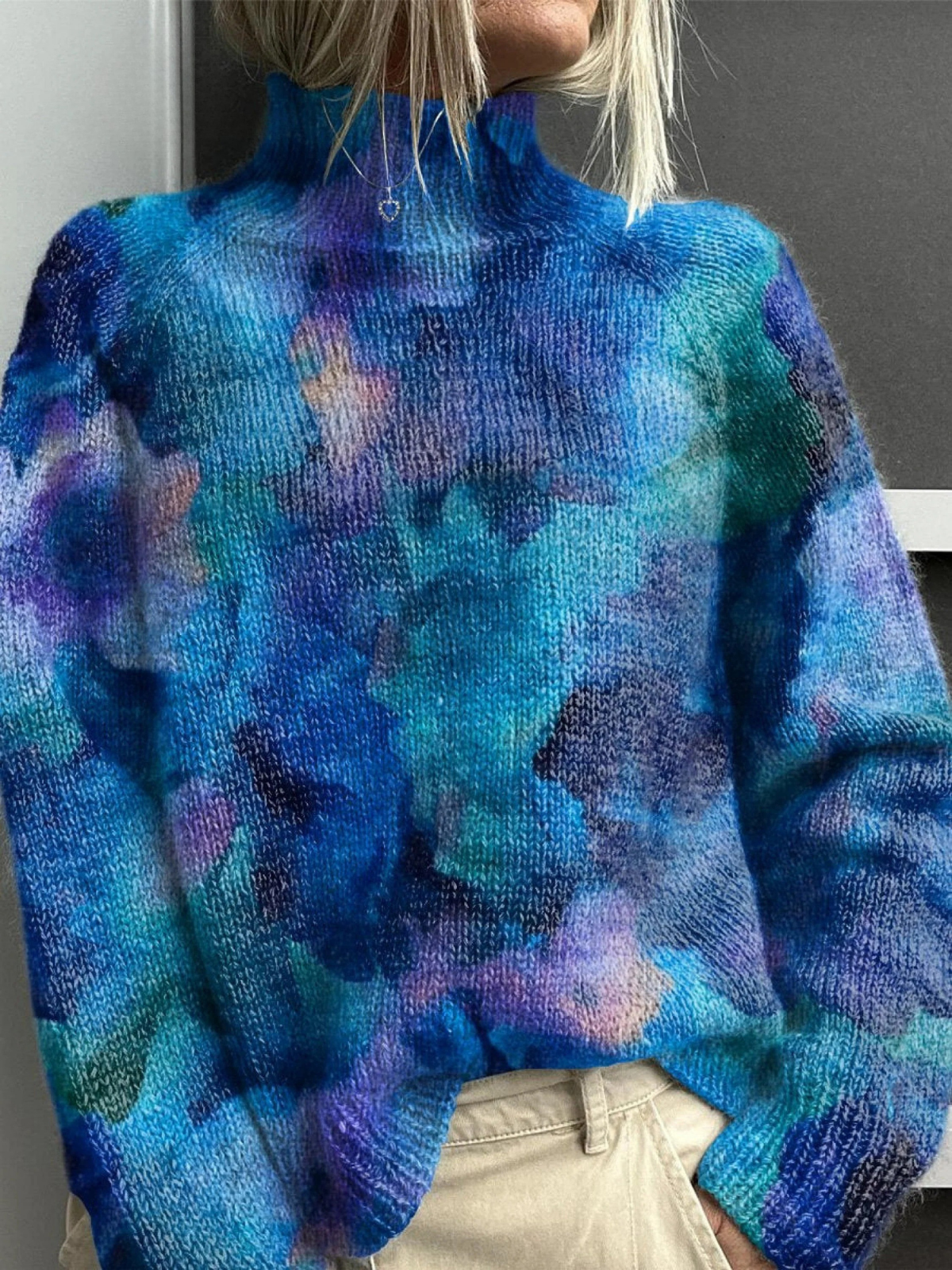 Gabriela | Golf z abstrakcyjnym kwiatowym wzorem