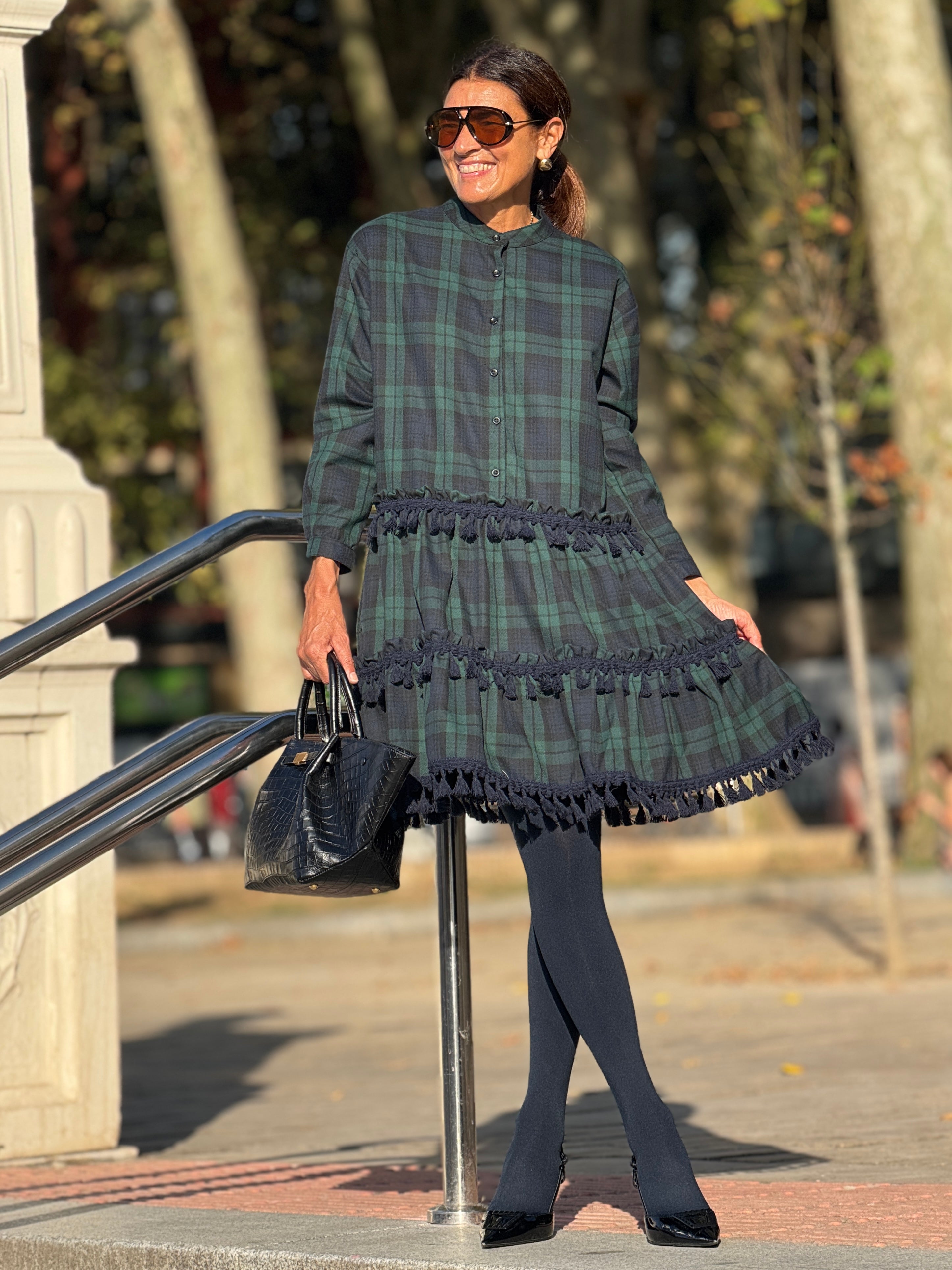 Natalia | Sukienka w szkocką kratę