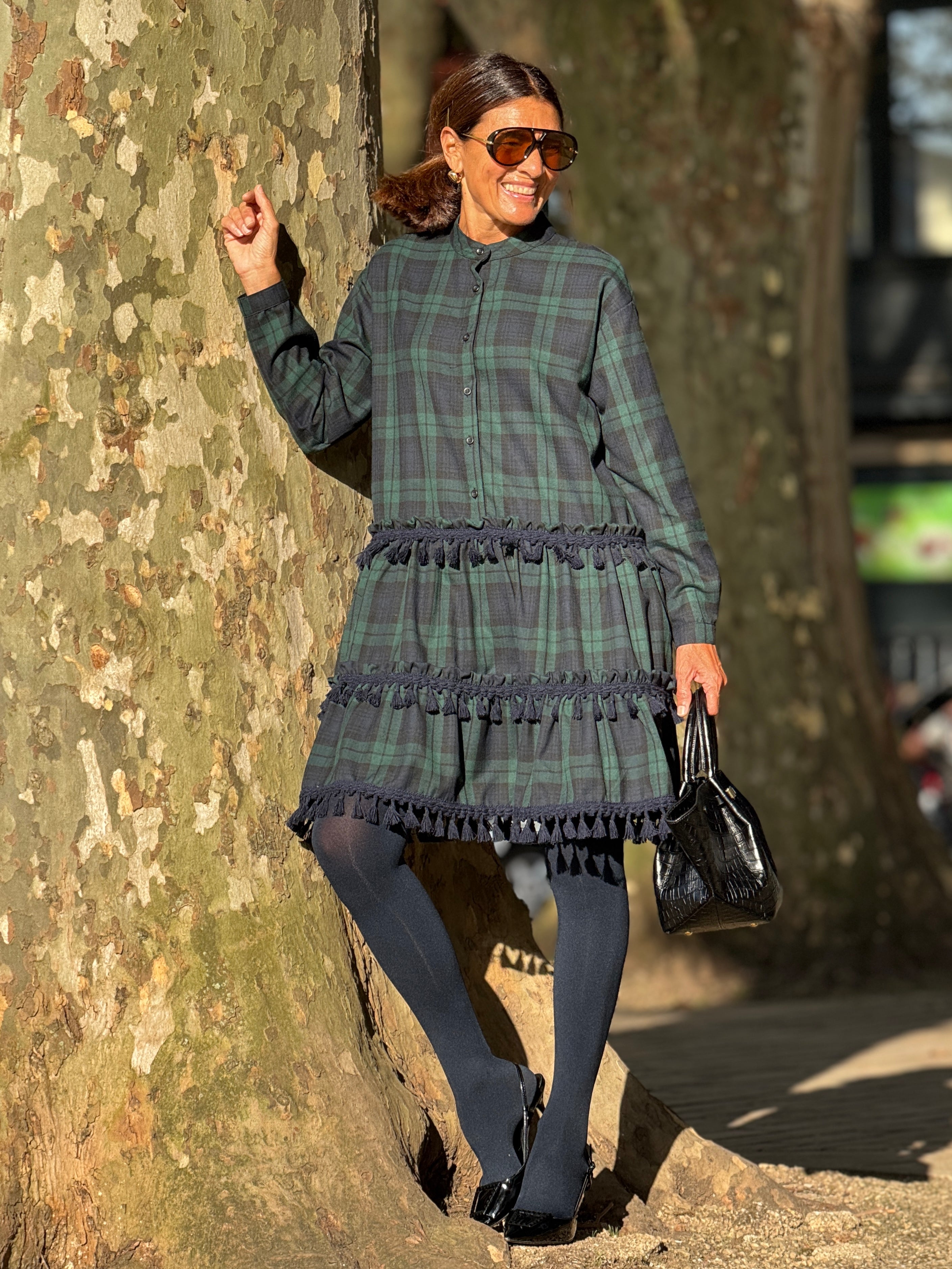 Natalia | Sukienka w szkocką kratę