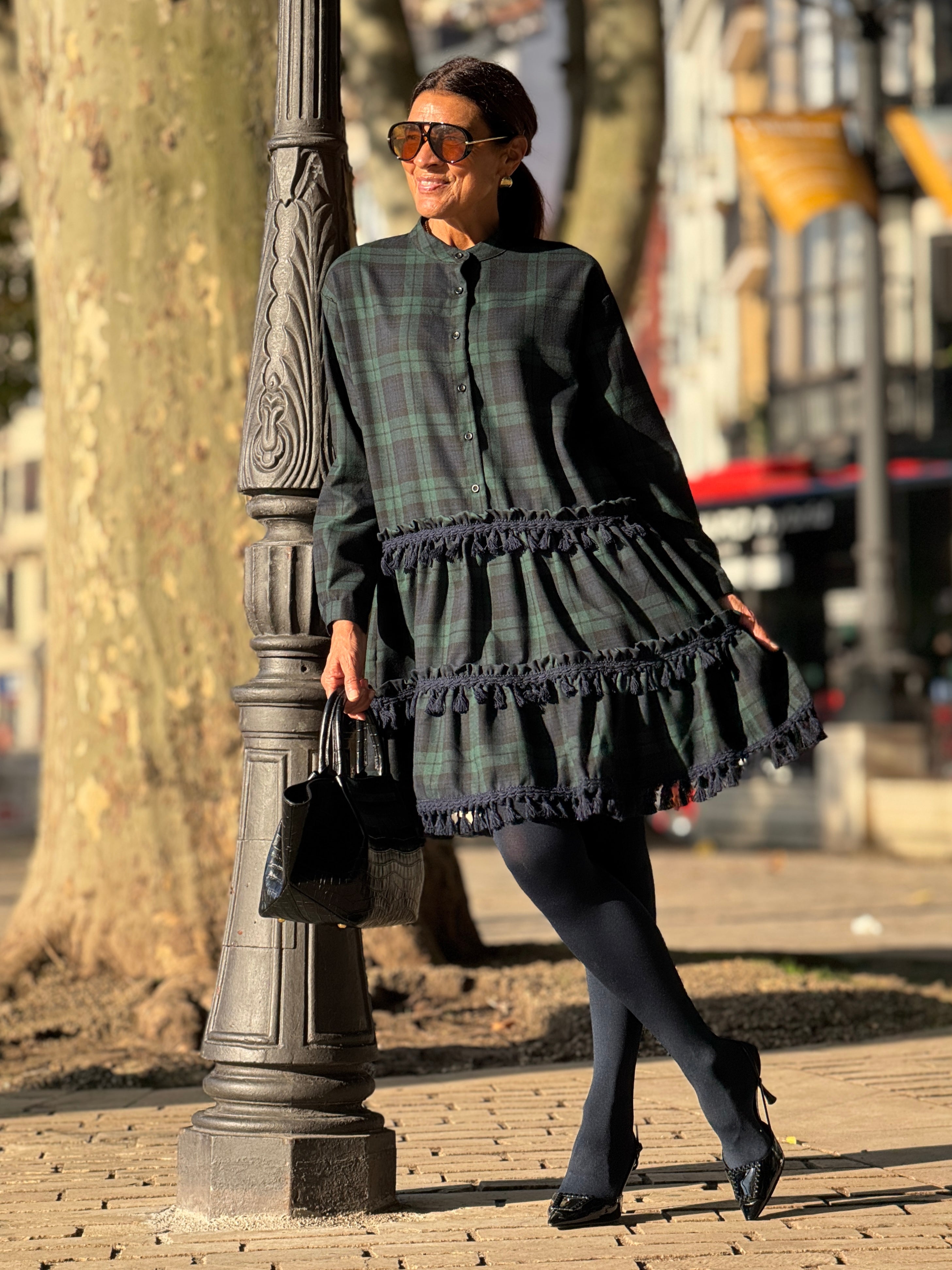 Natalia | Sukienka w szkocką kratę